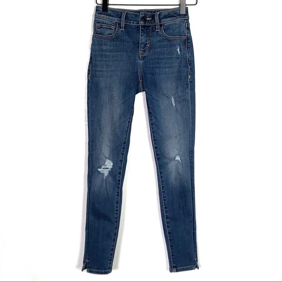 Habitual medium wash distressed low rise skinny leg jeans size 24 B179 - Picture 1 of 8